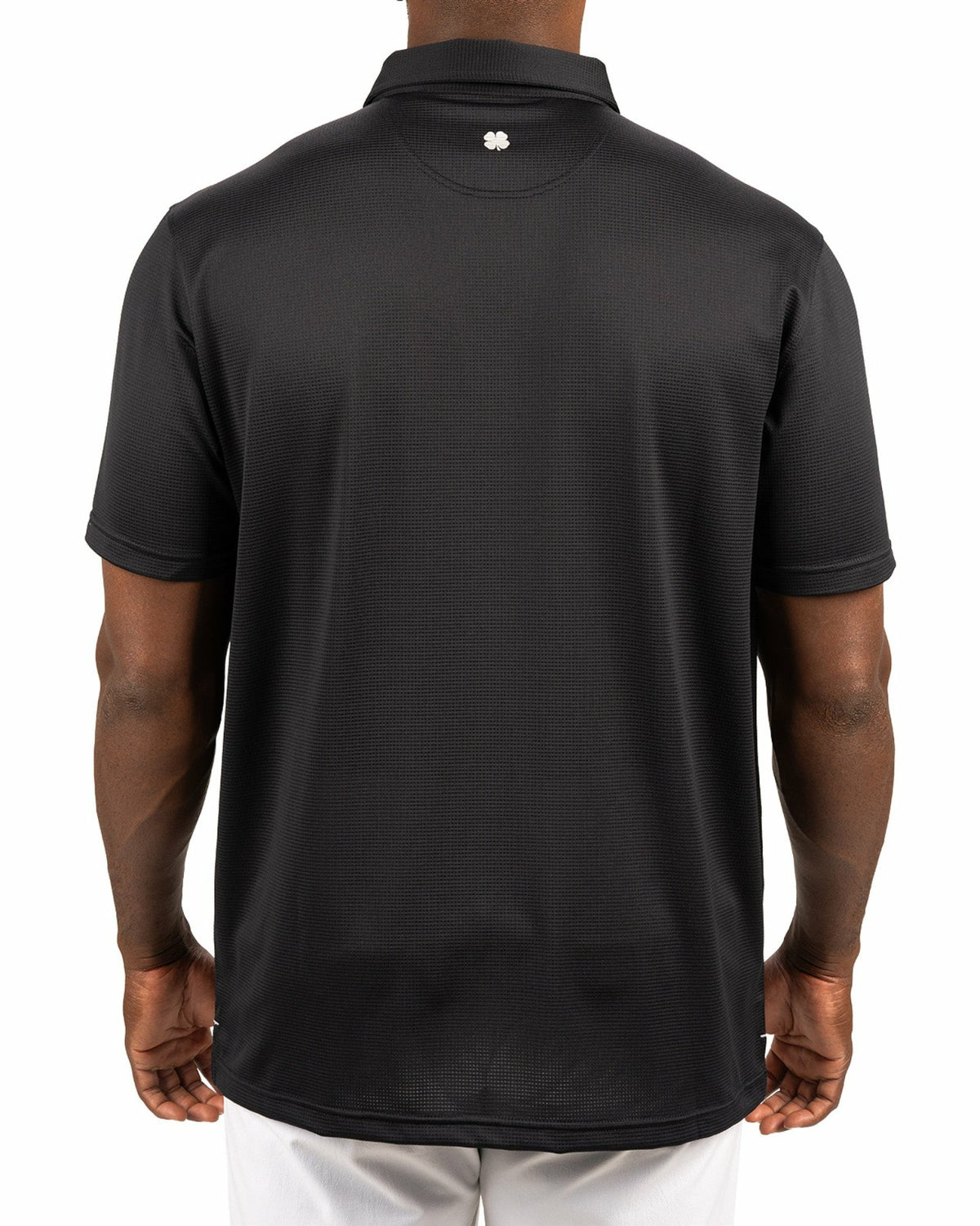 Black Clover Men's Sustainable Black Polo for Golf & Business