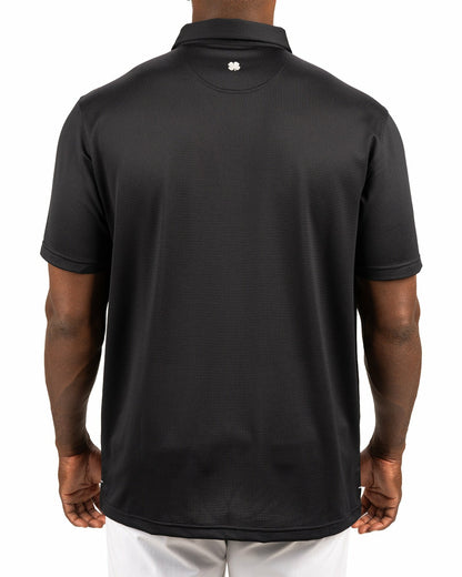 Black Clover Men's Sustainable Black Polo for Golf & Business