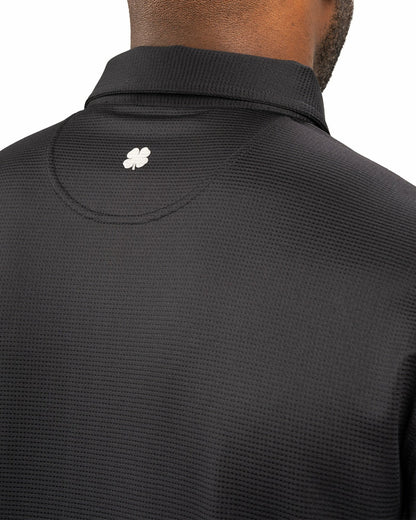 Black Clover Men's Sustainable Black Polo for Golf & Business