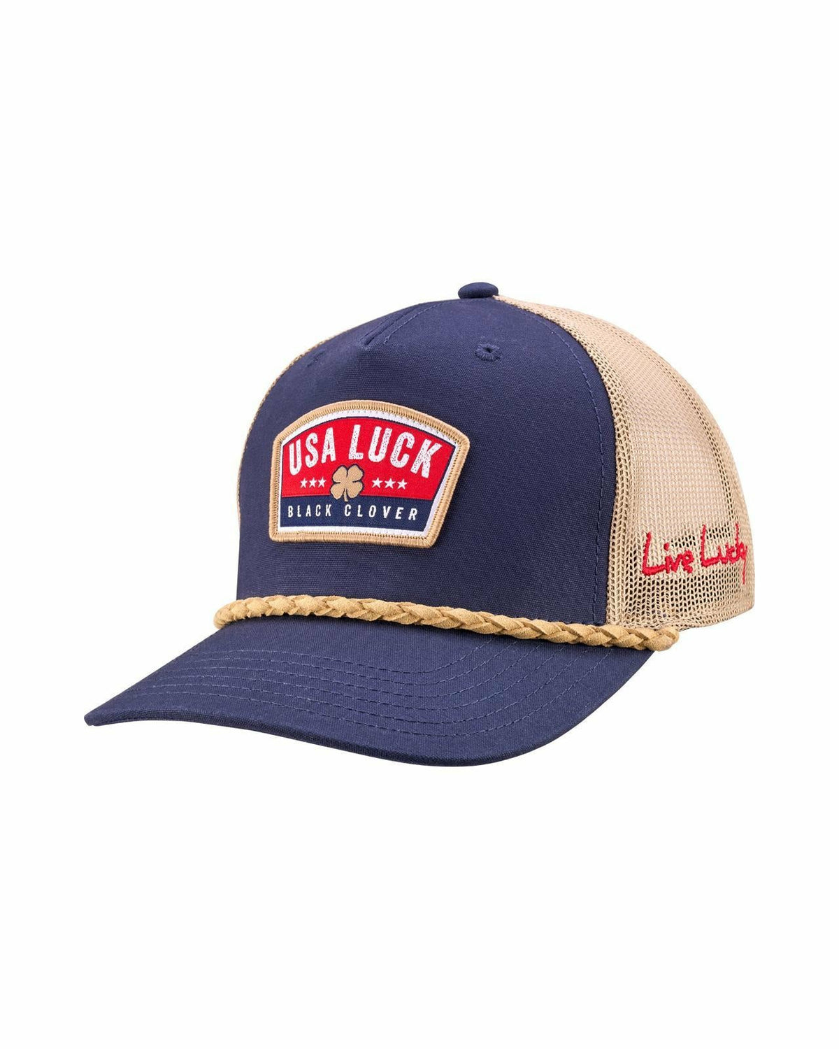 Black Clover Unisex Adjustable Navy USA Flag Patriotic Hat