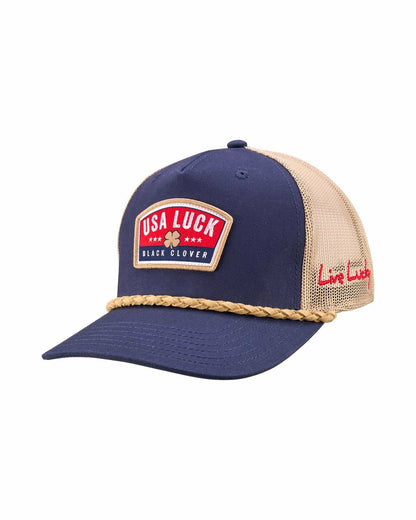 Black Clover Unisex Adjustable Navy USA Flag Patriotic Hat