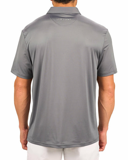 Black Clover Performance Men's Charcoal Grey Polo