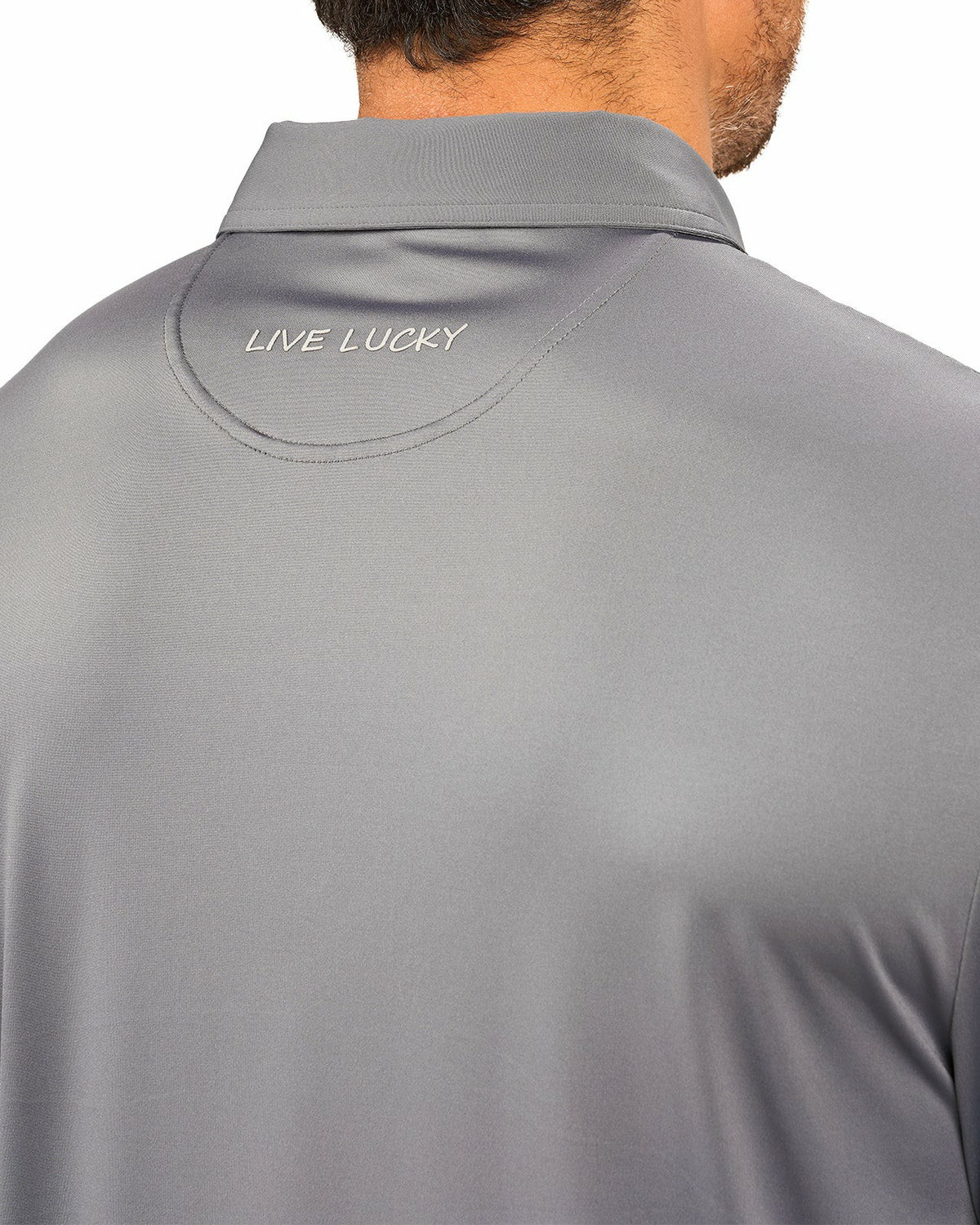 Black Clover Performance Men's Charcoal Grey Polo
