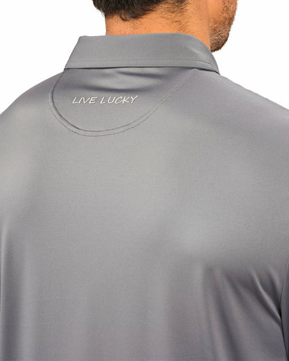 Black Clover Performance Men's Charcoal Grey Polo