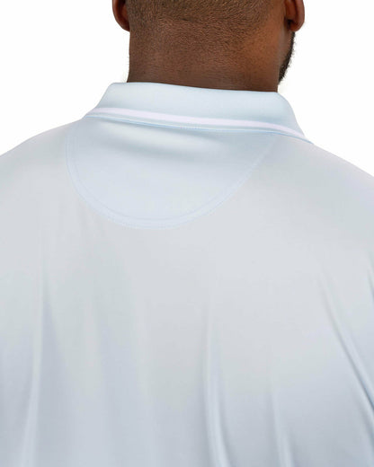 Black Clover Men's Soft Light Blue Polo with No Curl Knit Collar and Cuffs