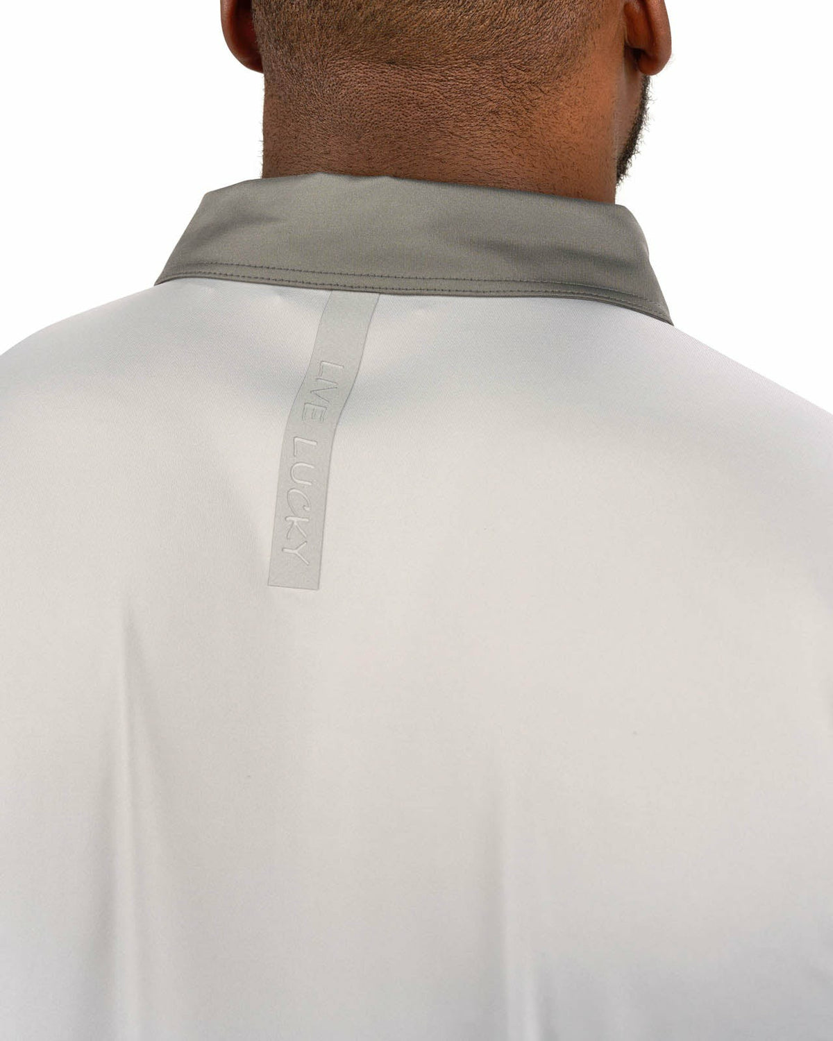 Black Clover Men's Charcoal and Light Grey Contrasting Golf or Business Polo