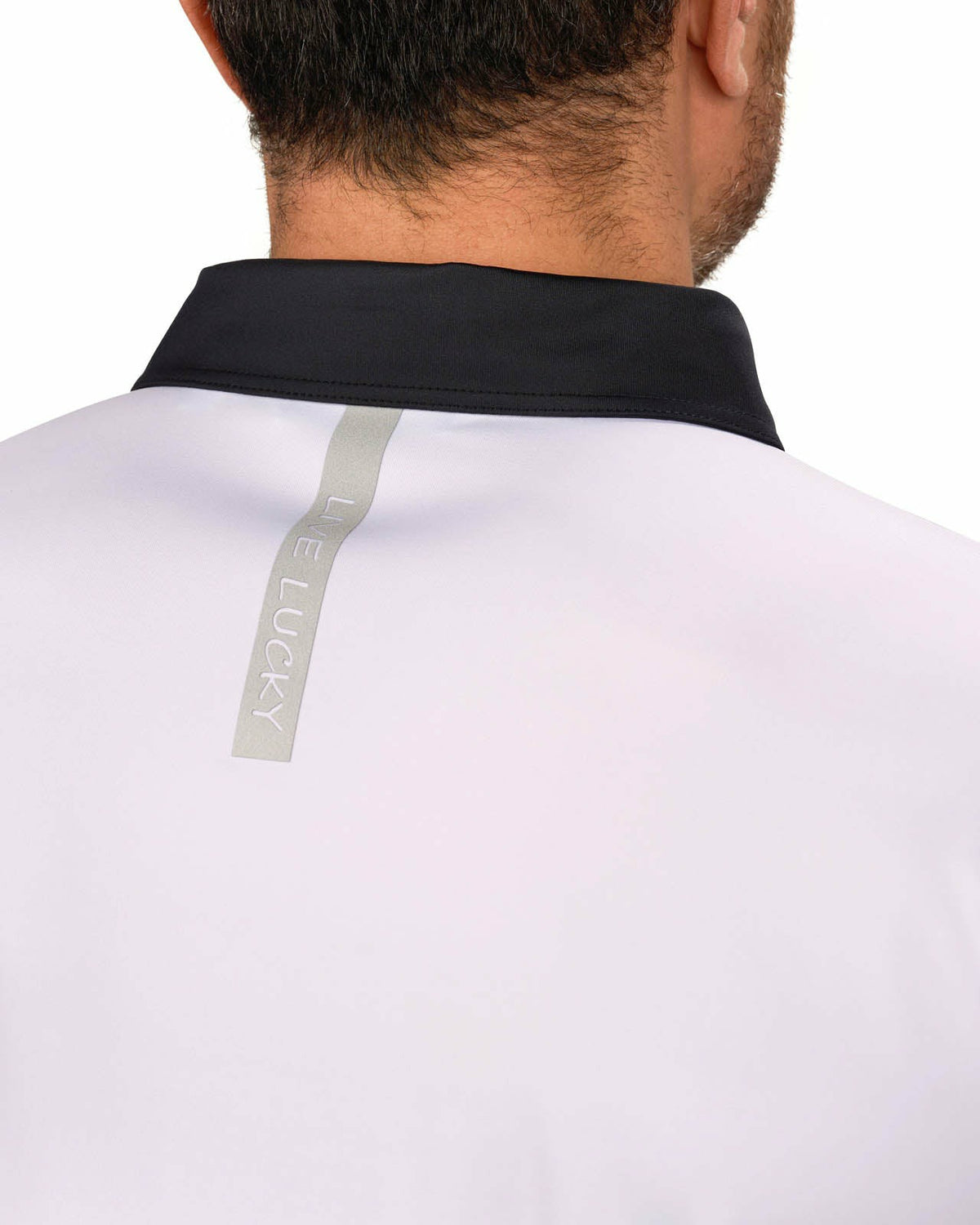 Black Clover Men's Black and White Contrasting Golf or Business Polo