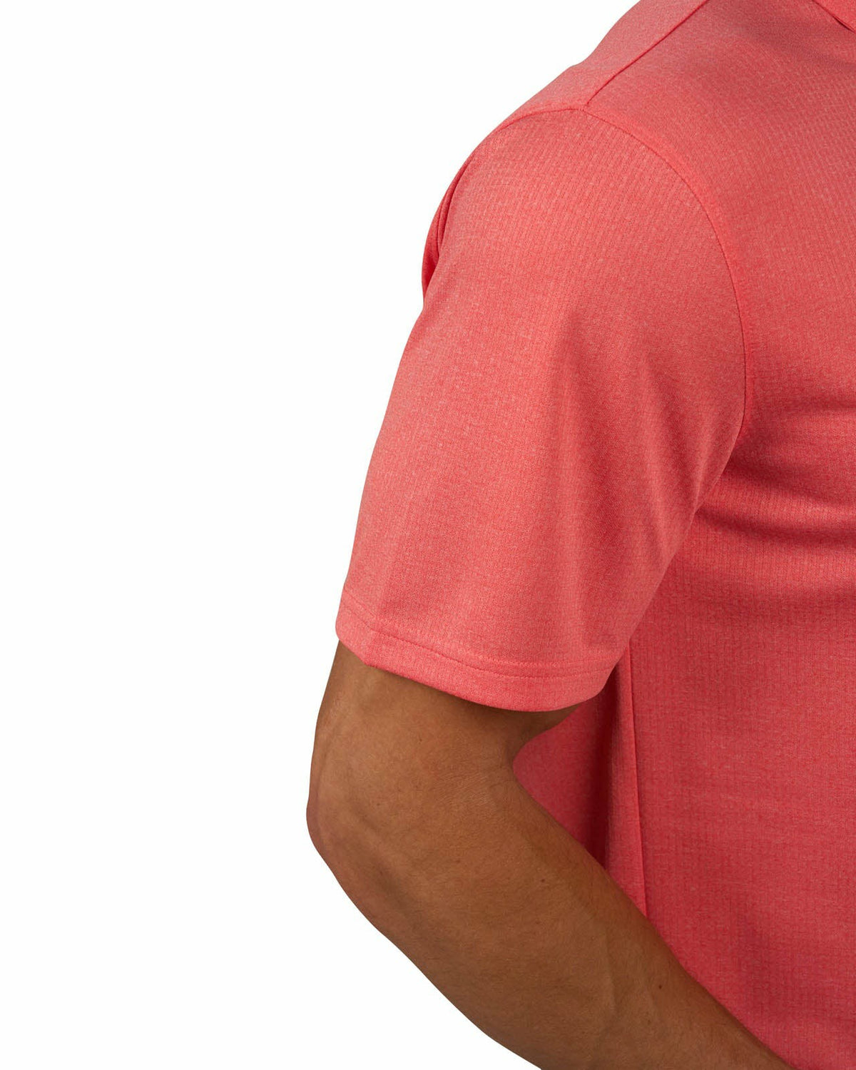 Black Clover Men's Soft Orange Coral Textured Golf or Business Polo
