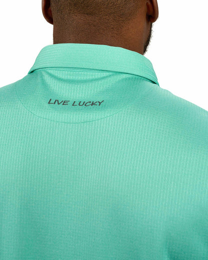 Black Clover Men's Soft Green Textured Golf or Business Polo