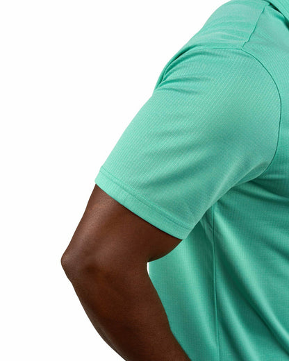 Black Clover Men's Soft Green Textured Golf or Business Polo