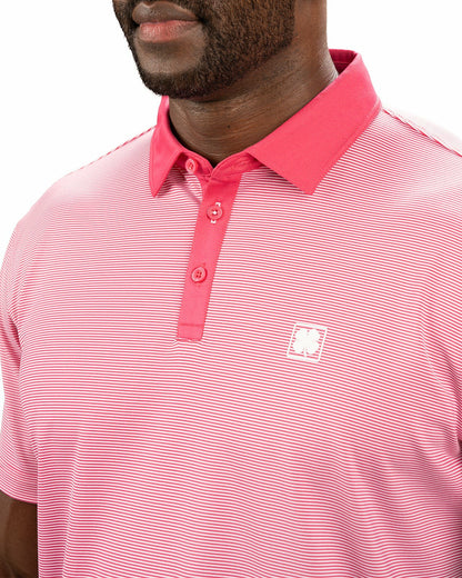 Black Clover Pink Raspbe Pin Stripe Golf or Business Polo
