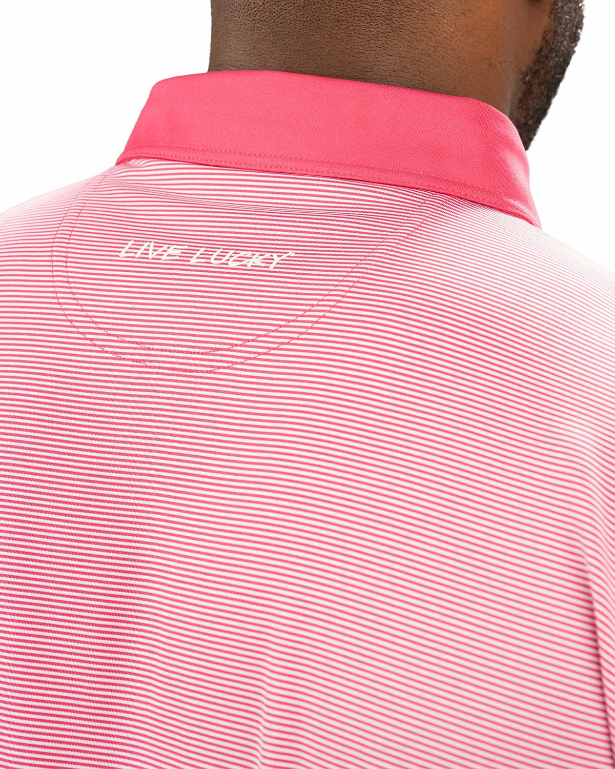 Black Clover Pink Raspbe Pin Stripe Golf or Business Polo