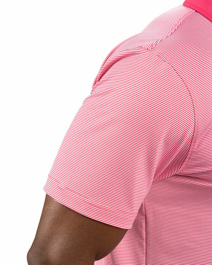 Black Clover Pink Raspbe Pin Stripe Golf or Business Polo