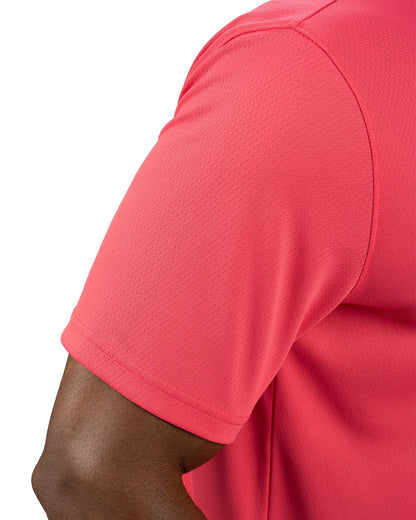 Black Clover Stylish Solid Pink Raspb Jacquard Golf or Business Polo