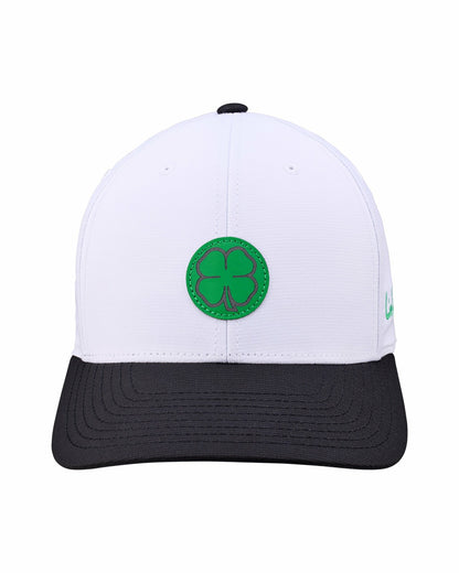 Black Clover White and Green Stylish Golf Hat for Athletic Lifestyle