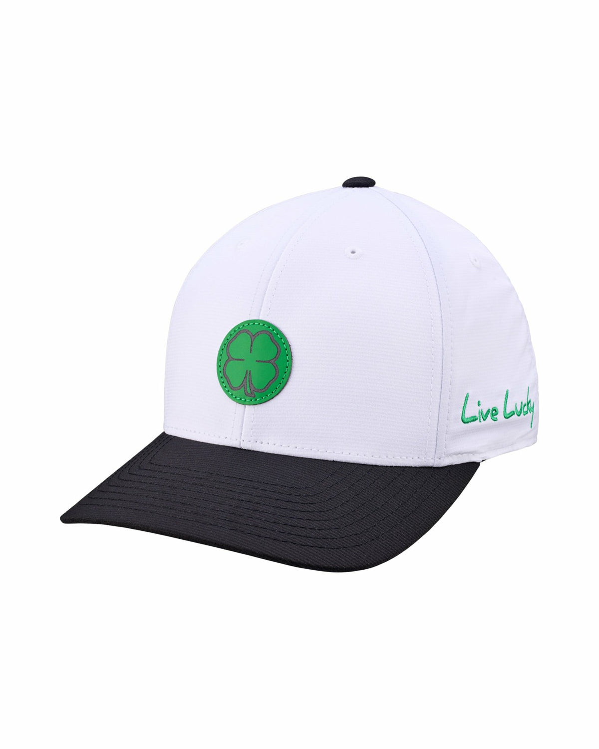 Black Clover White and Green Stylish Golf Hat for Athletic Lifestyle