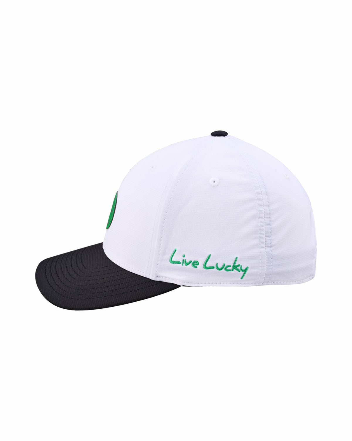 Black Clover White and Green Stylish Golf Hat for Athletic Lifestyle