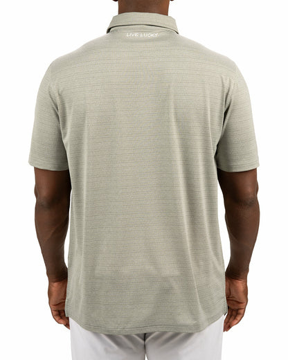 Black Clover Sage Green Jacquard Textured Polo for Golf or Business