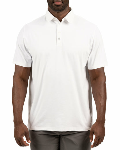 Black Clover Solid White Soft Polo for Golf or Business