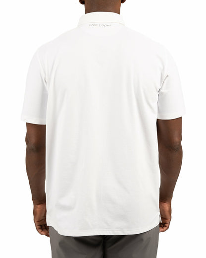 Black Clover Solid White Soft Polo for Golf or Business