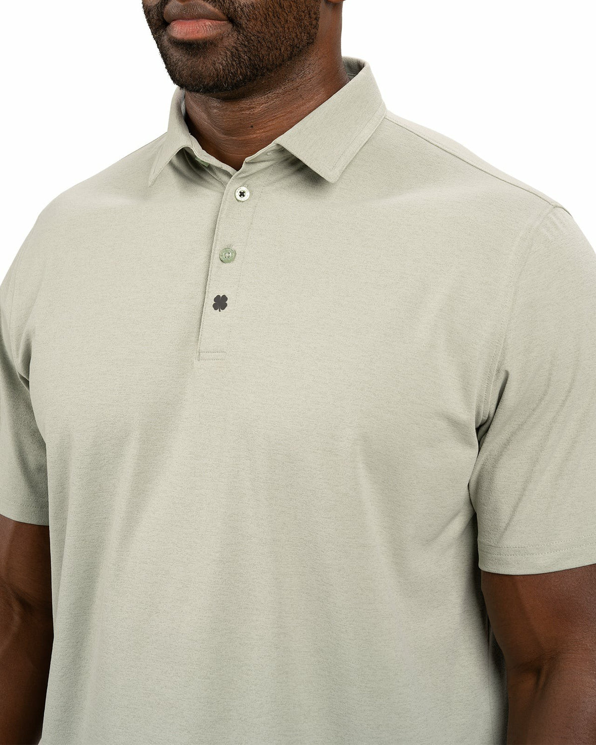Black Clover Solid Sage Green Soft Polo for Golf or Business