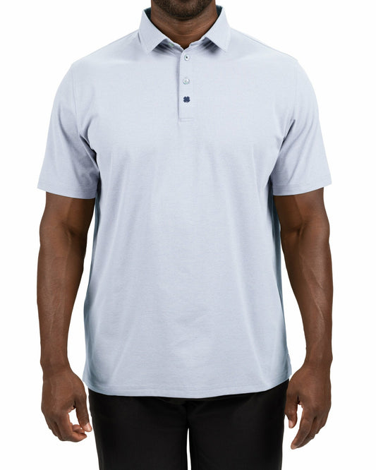 Black Clover Solid Light Blue Soft Polo for Golf or Business