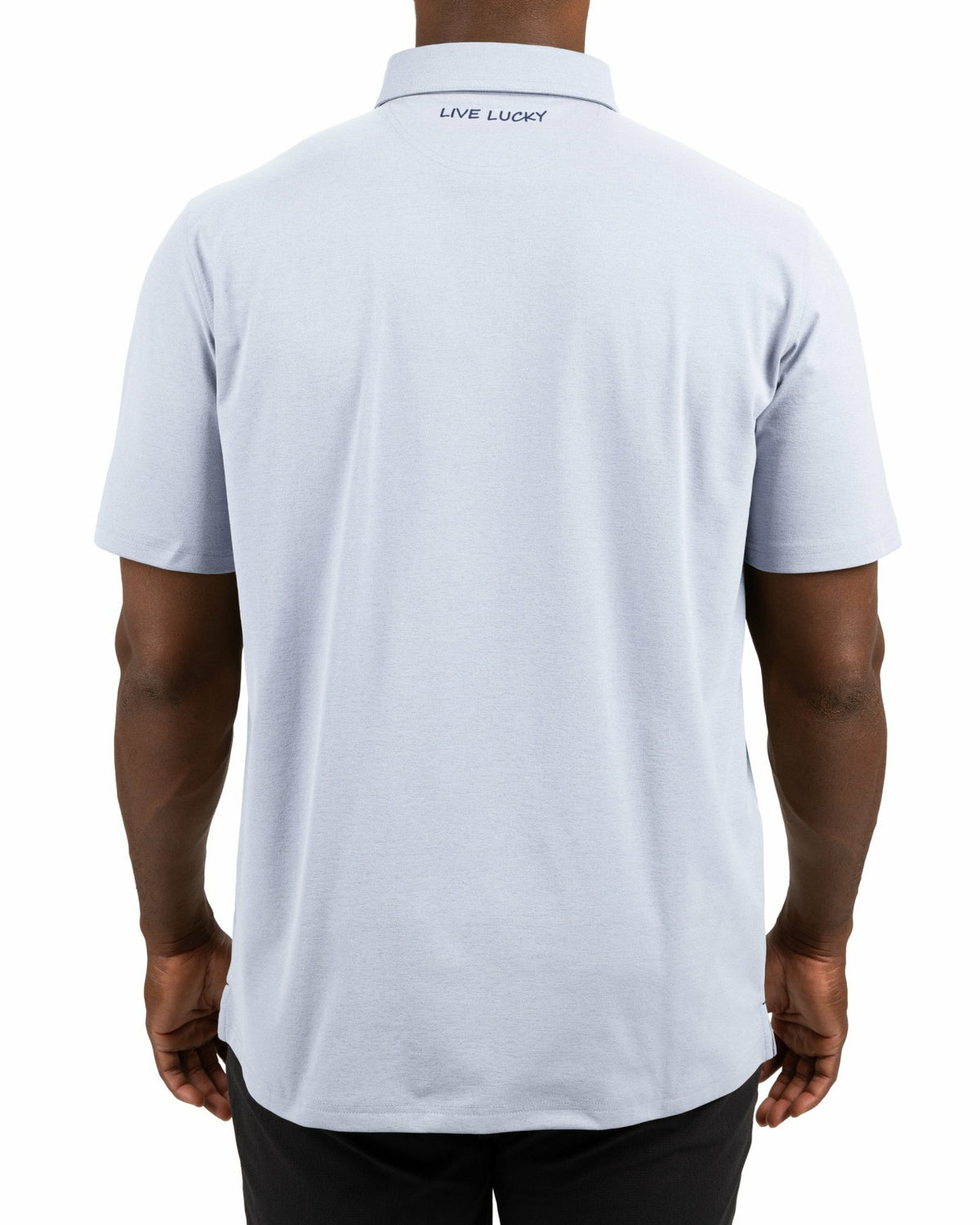 Black Clover Solid Light Blue Soft Polo for Golf or Business