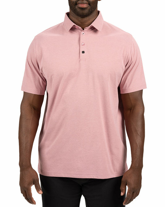 Black Clover Solid Pink Soft Polo for Golf or Business