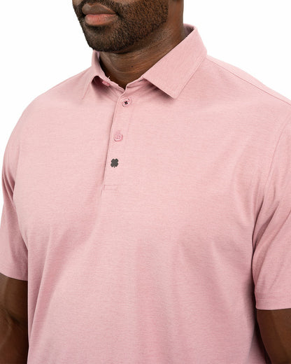 Black Clover Solid Pink Soft Polo for Golf or Business