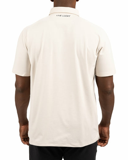 Black Clover Solid Cream Soft Polo for Golf or Business