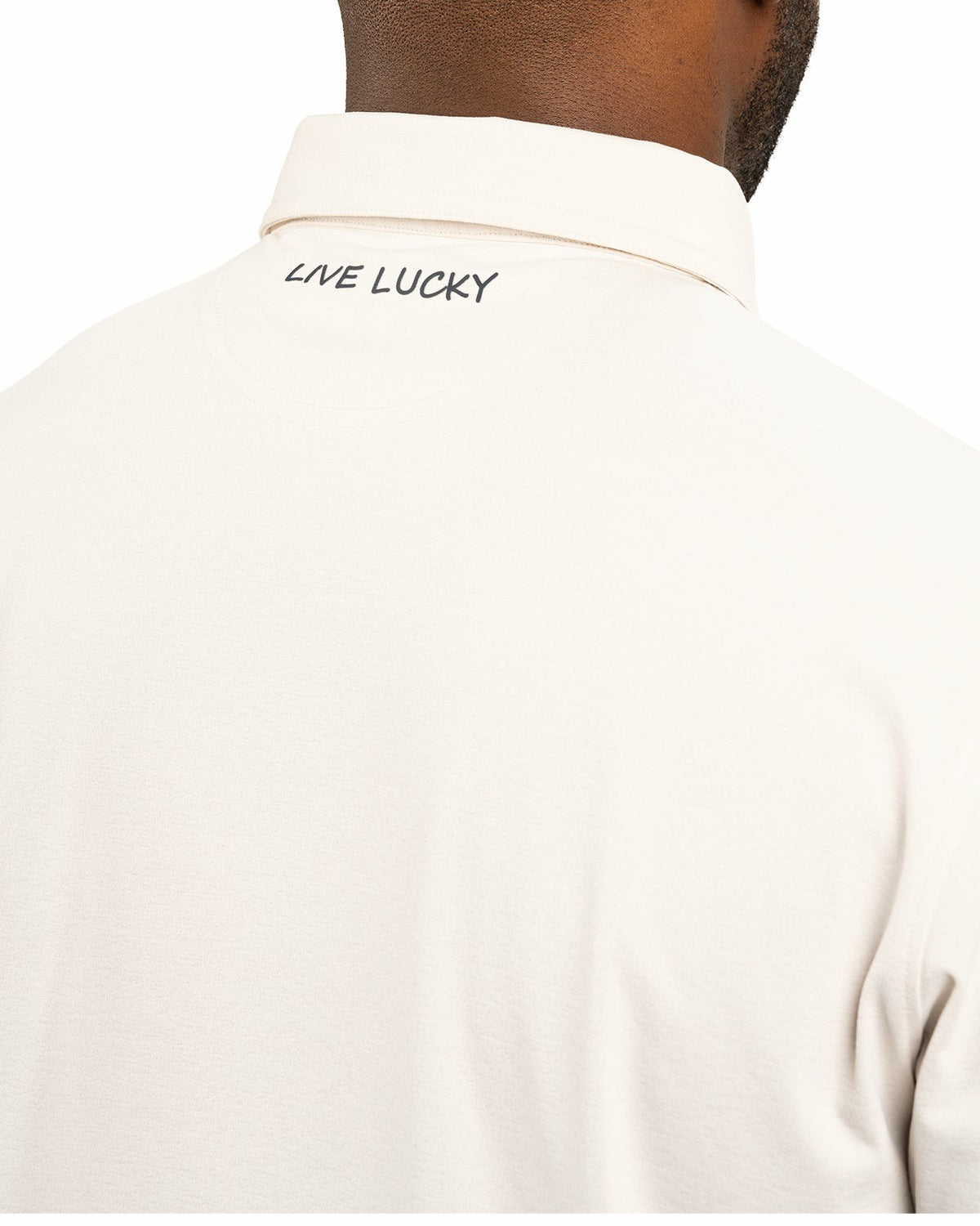 Black Clover Solid Cream Soft Polo for Golf or Business