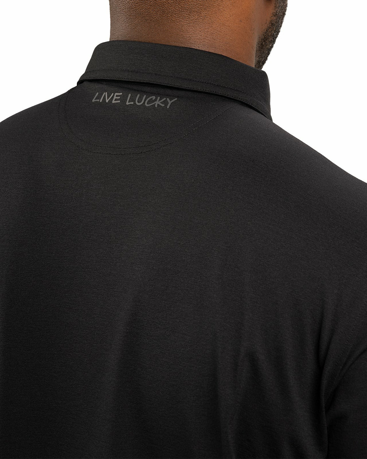 Black Clover Solid Black Soft Polo for Golf or Business