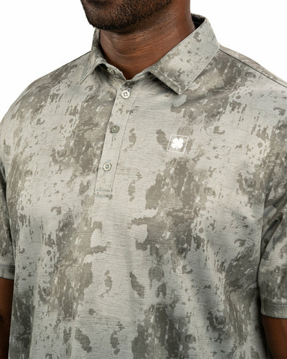 Black Clover Stylish Tone-on-Tone Sage Green Polo, Perfect for On the Course or On the Town