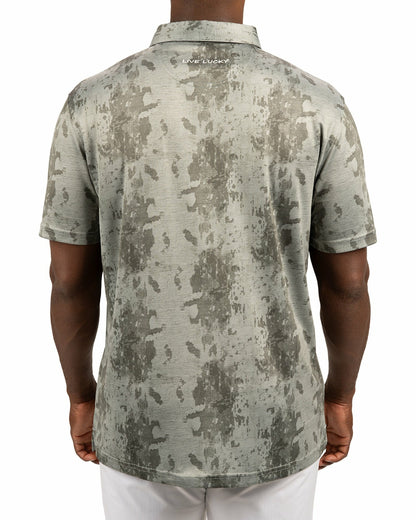 Black Clover Stylish Tone-on-Tone Sage Green Polo, Perfect for On the Course or On the Town
