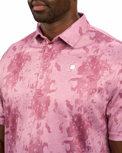 Black Clover Stylish Tone-on-Tone Pink Polo, Perfect for On the Course or On the Town