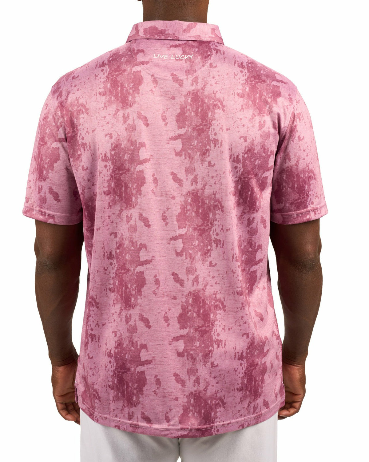 Black Clover Stylish Tone-on-Tone Pink Polo, Perfect for On the Course or On the Town