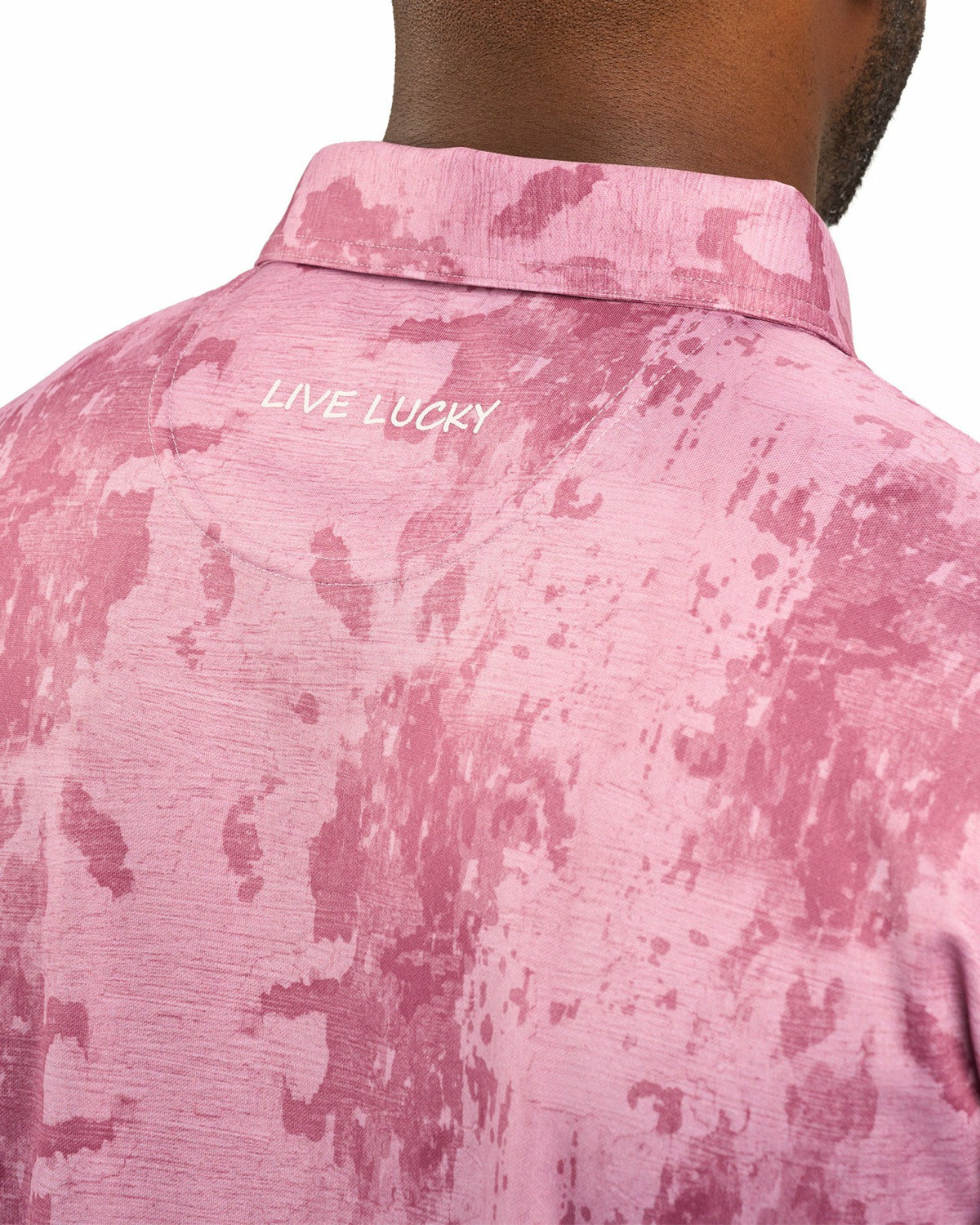 Black Clover Stylish Tone-on-Tone Pink Polo, Perfect for On the Course or On the Town