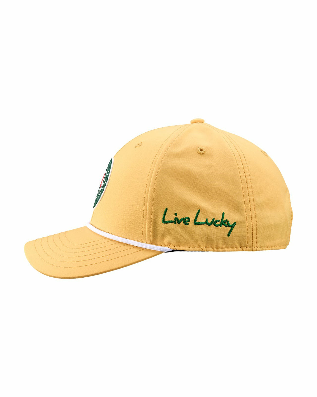 Black Clover Yellow Professional Golf Hat with Clover Logo