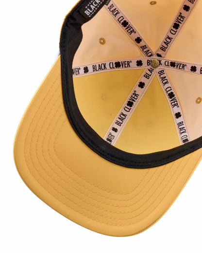 Black Clover Yellow Professional Golf Hat with Clover Logo
