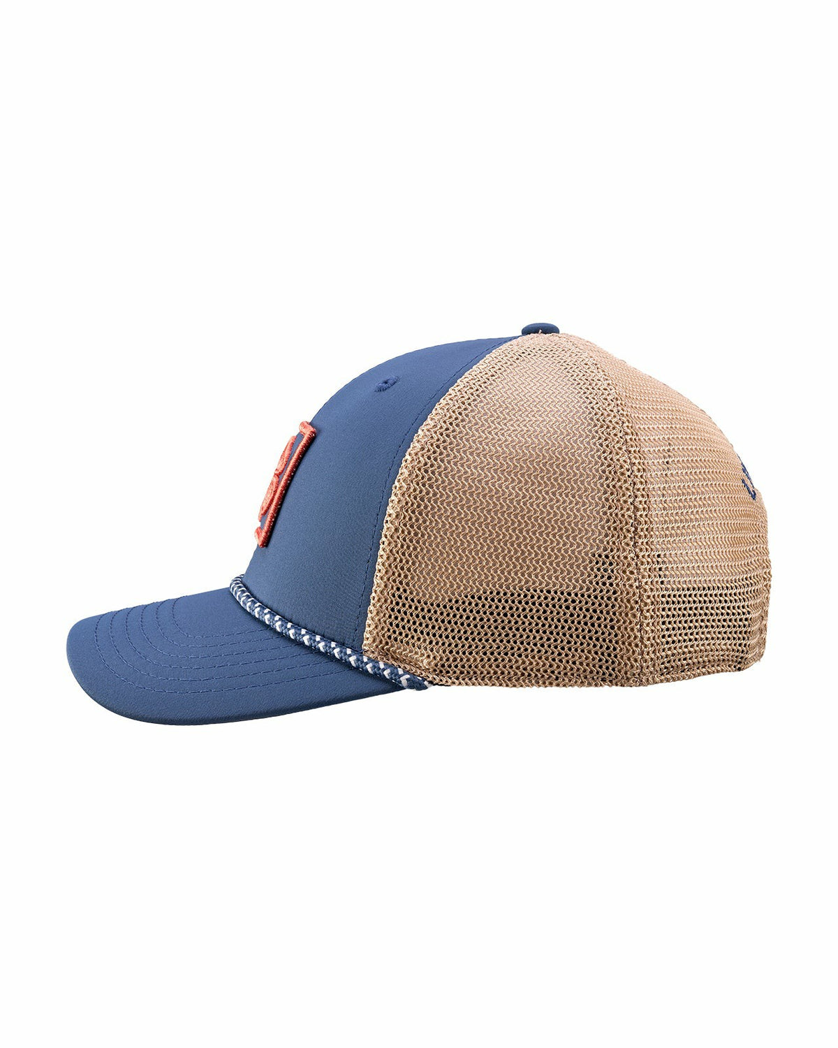 Black Clover White and Blue Mesh Golf Hat with Clover Icon
