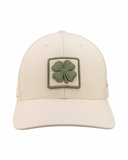 Black Clover Unisex Adjustable Cream Snapback Hat with Embroidered Clover Logo