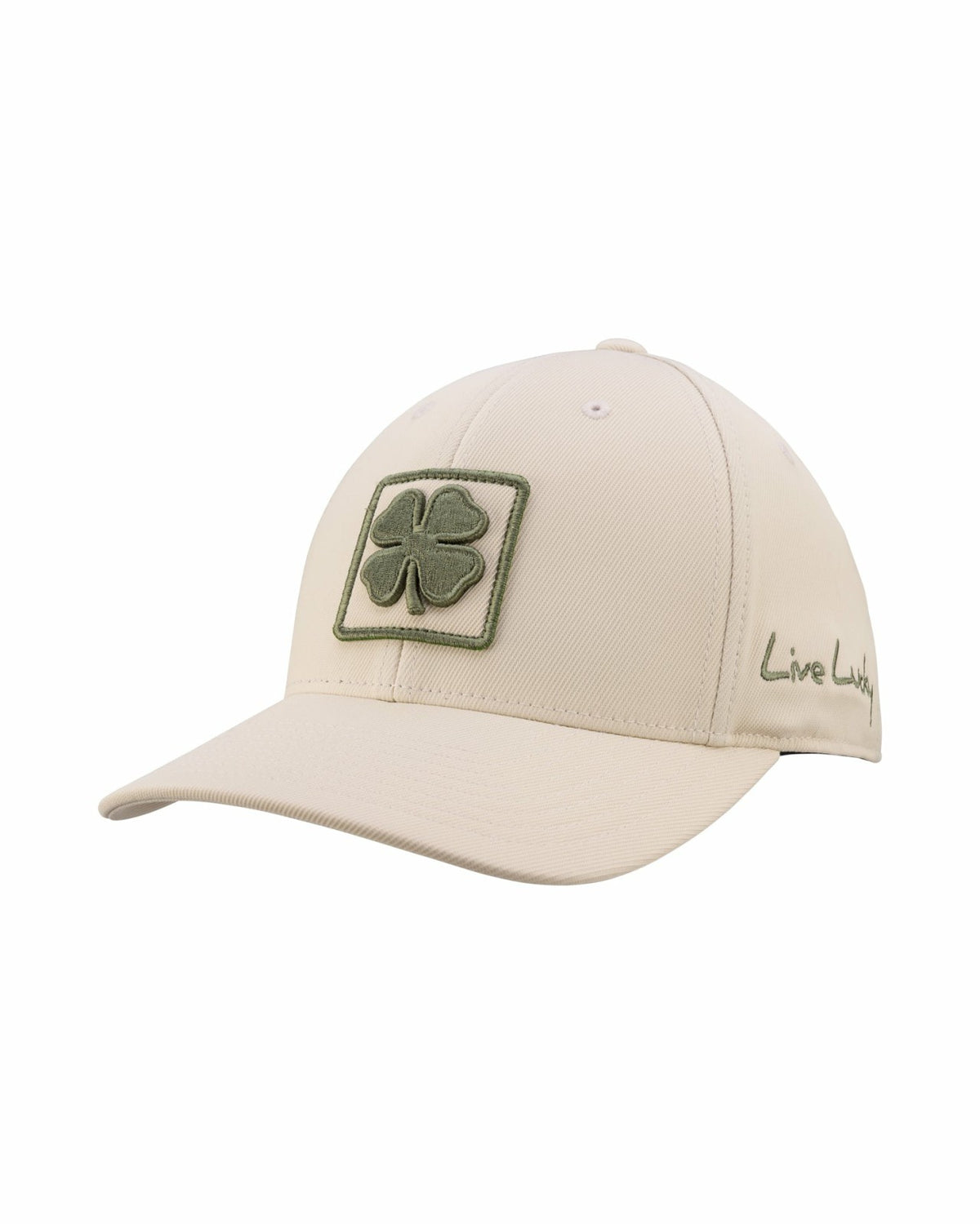 Black Clover Unisex Adjustable Cream Snapback Hat with Embroidered Clover Logo