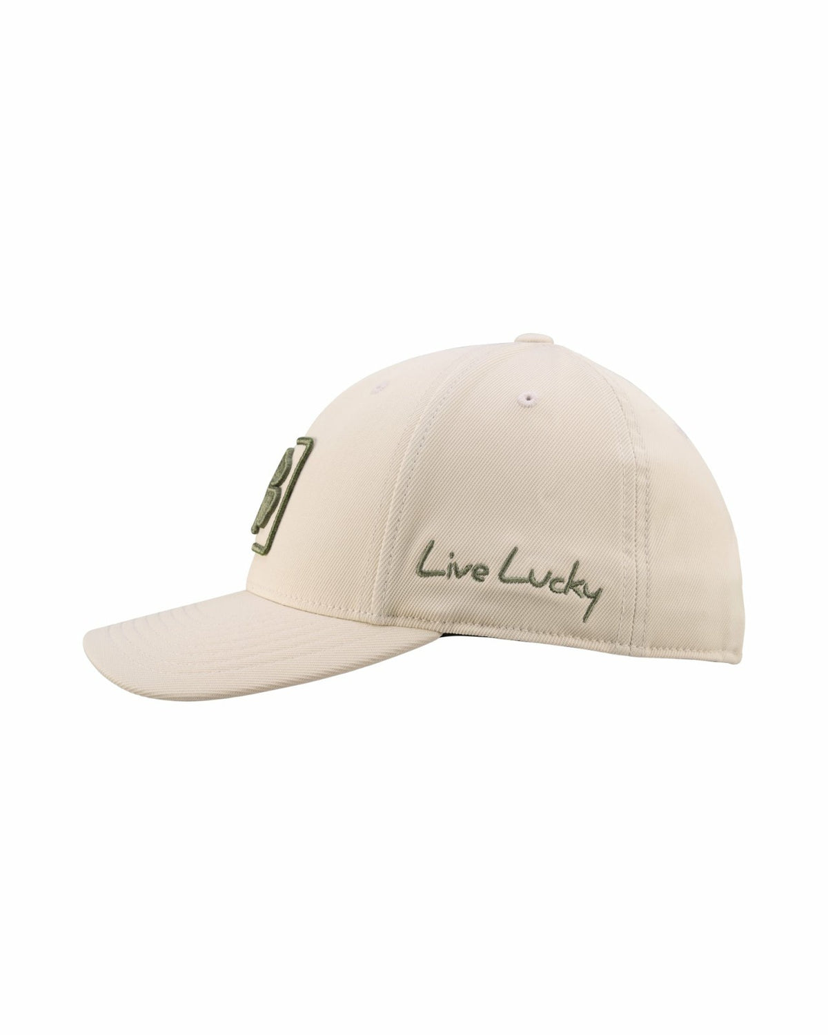 Black Clover Unisex Adjustable Cream Snapback Hat with Embroidered Clover Logo
