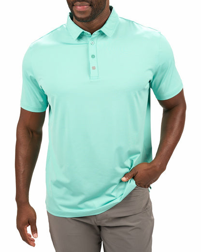 Black Clover Men's Versatile Green Soft Stretch Polo