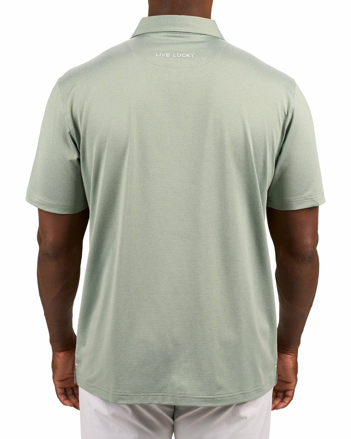 Black Clover Men's Versatile Green Solid UV Resistant Polo