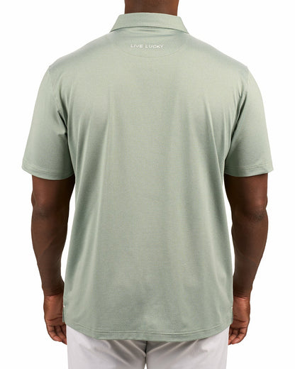 Black Clover Men's Versatile Green Solid UV Resistant Polo