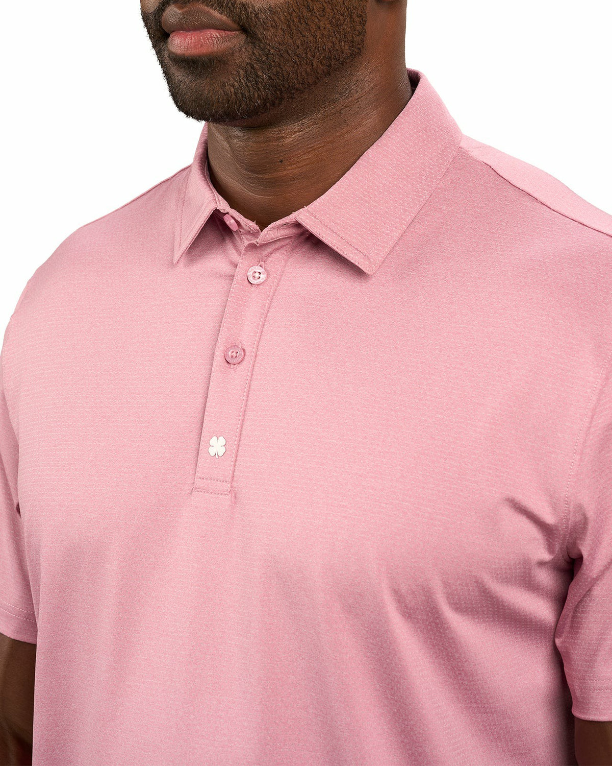 Black Clover Men's Versatile Pink Solid UV Resistant Polo