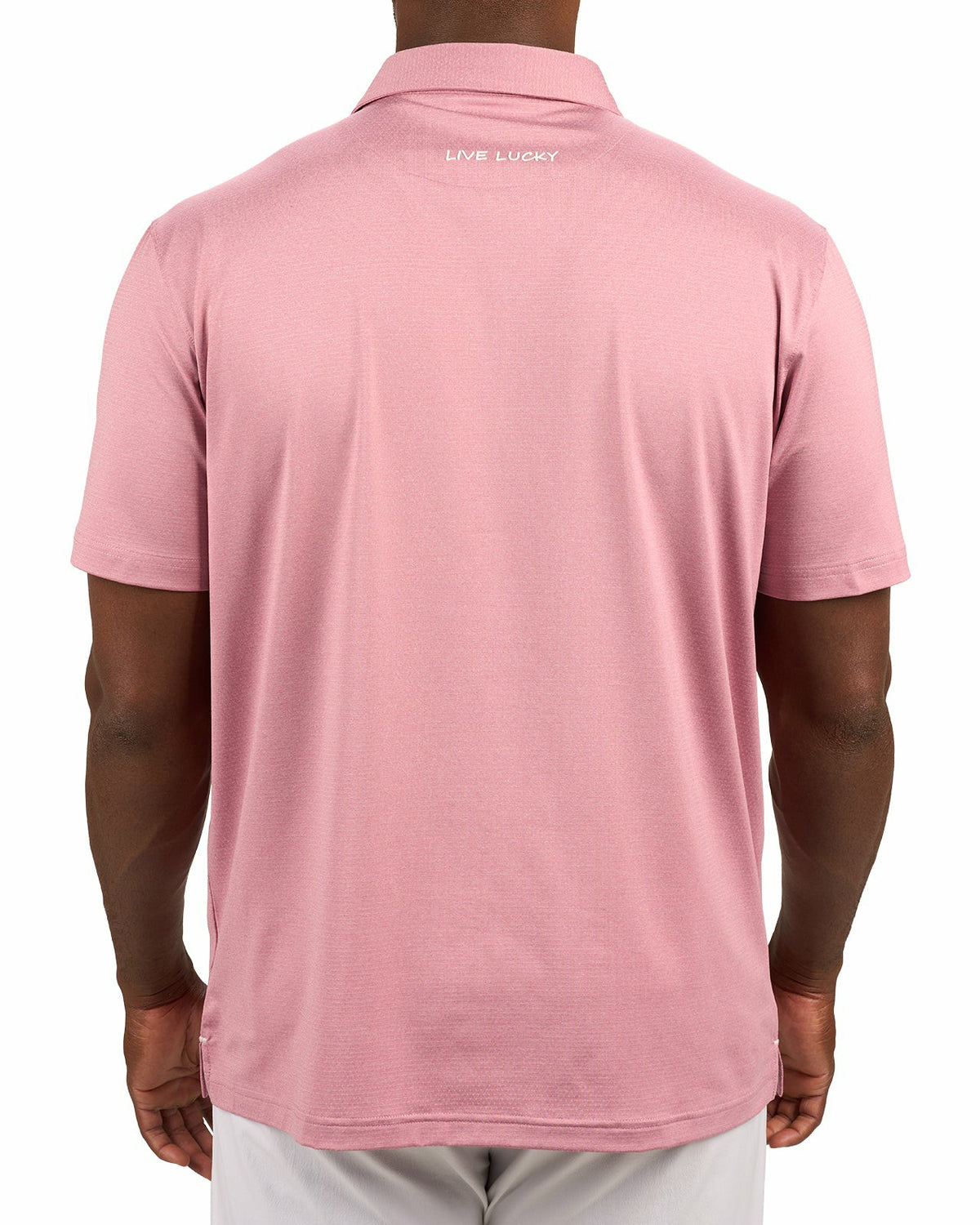 Black Clover Men's Versatile Pink Solid UV Resistant Polo