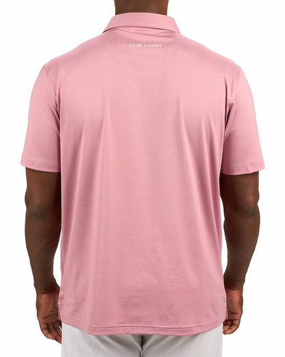 Black Clover Men's Versatile Pink Solid UV Resistant Polo