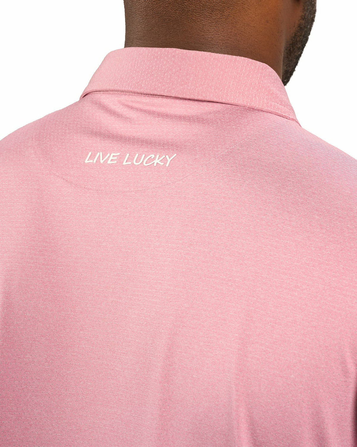 Black Clover Men's Versatile Pink Solid UV Resistant Polo